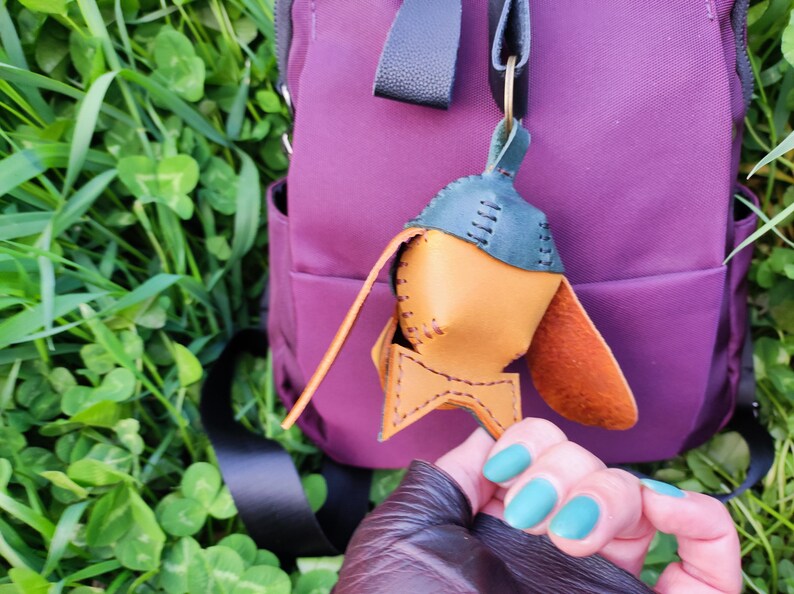 图片[3]-手工皮具图纸 眼镜狗挂件ts005-皮艺果手工皮具图纸