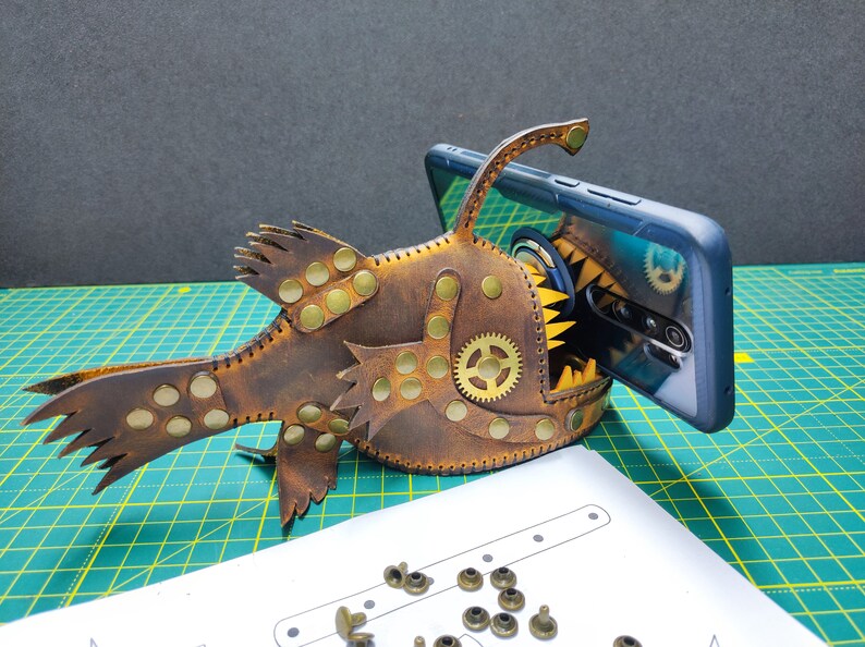 图片[3]-手工皮具图纸 灯笼鱼支架ts006-皮艺果手工皮具图纸