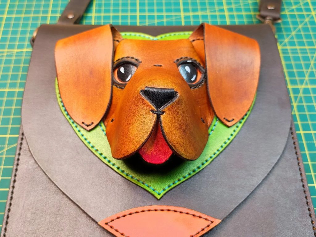 图片[1]-手工皮具图纸 狗头图案ts011-皮艺果手工皮具图纸