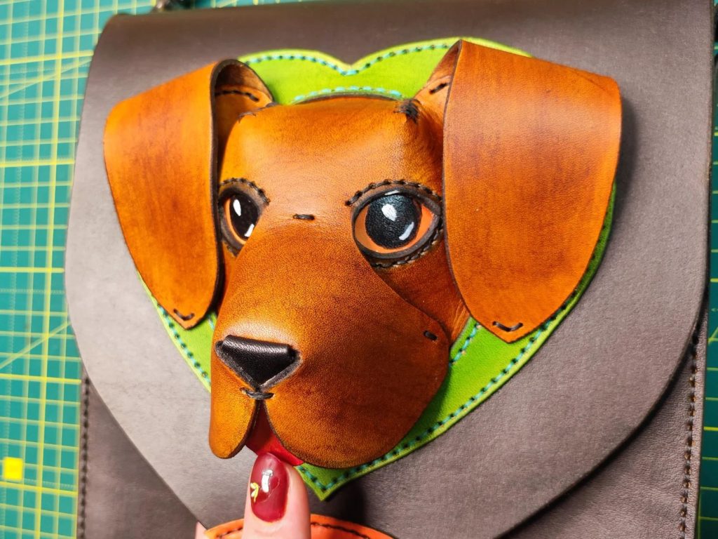 图片[2]-手工皮具图纸 狗头图案ts011-皮艺果手工皮具图纸