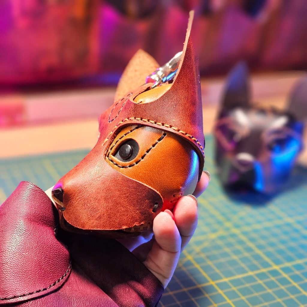 图片[3]-手工皮具图纸 狗头零钱包ts018-皮艺果手工皮具图纸