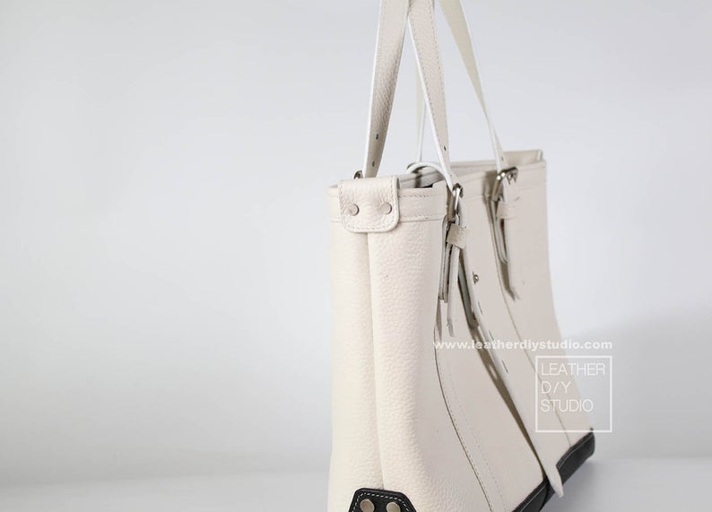 图片[2]-手工皮具图纸 托特包ls004-皮艺果手工皮具图纸