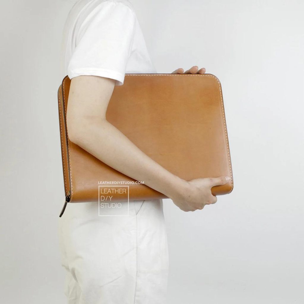 图片[1]-手工皮具图纸 13寸公文包ls006-皮艺果手工皮具图纸