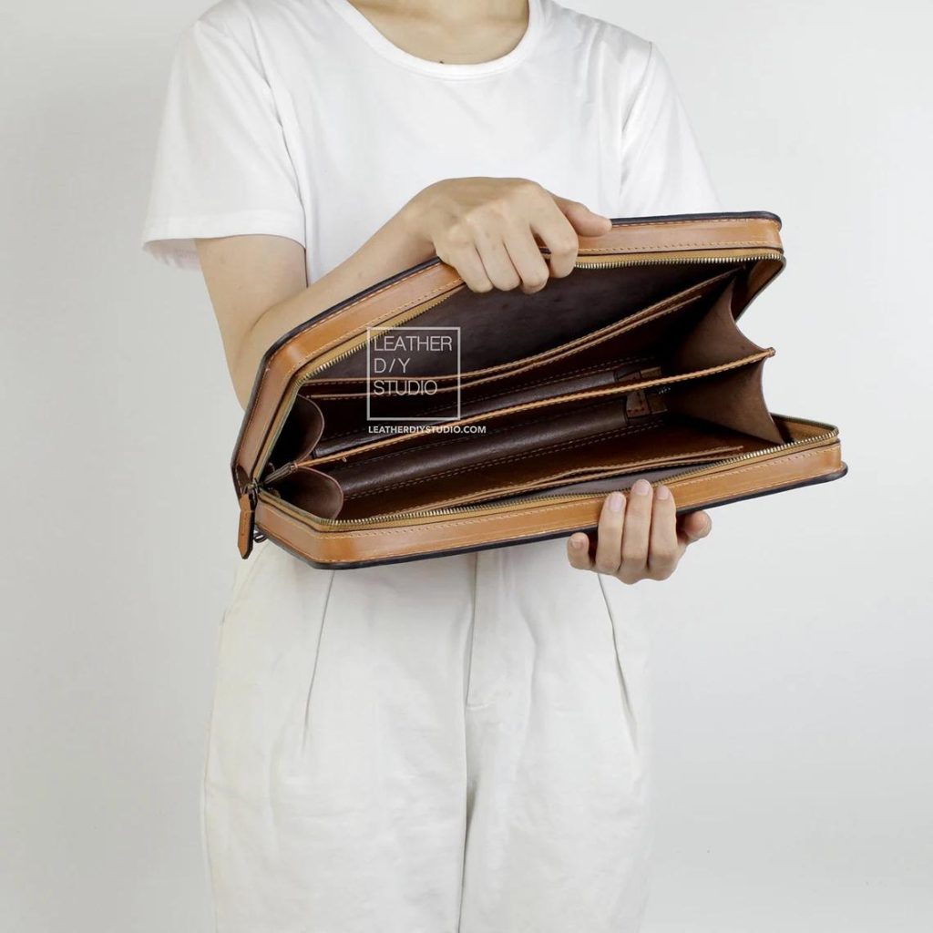 图片[2]-手工皮具图纸 13寸公文包ls006-皮艺果手工皮具图纸