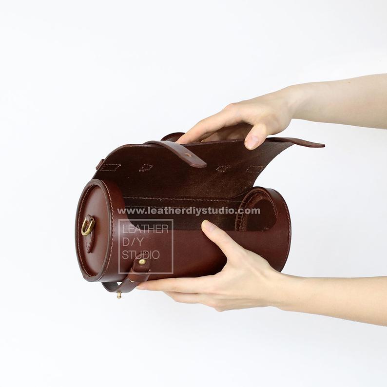 图片[2]-手工皮具图纸 圆手提包ls010-皮艺果手工皮具图纸