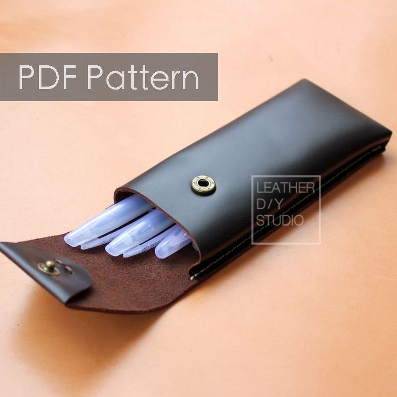 图片[2]-手工皮具图纸 笔袋 ls019-皮艺果手工皮具图纸