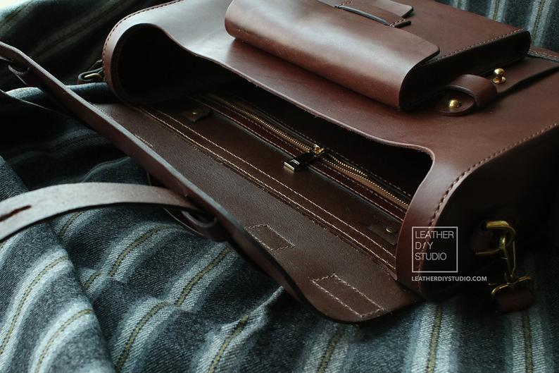 图片[3]-手工皮具图纸 公文包ls026-皮艺果手工皮具图纸