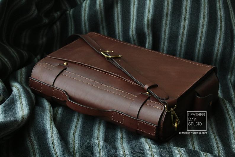 图片[2]-手工皮具图纸 公文包ls026-皮艺果手工皮具图纸