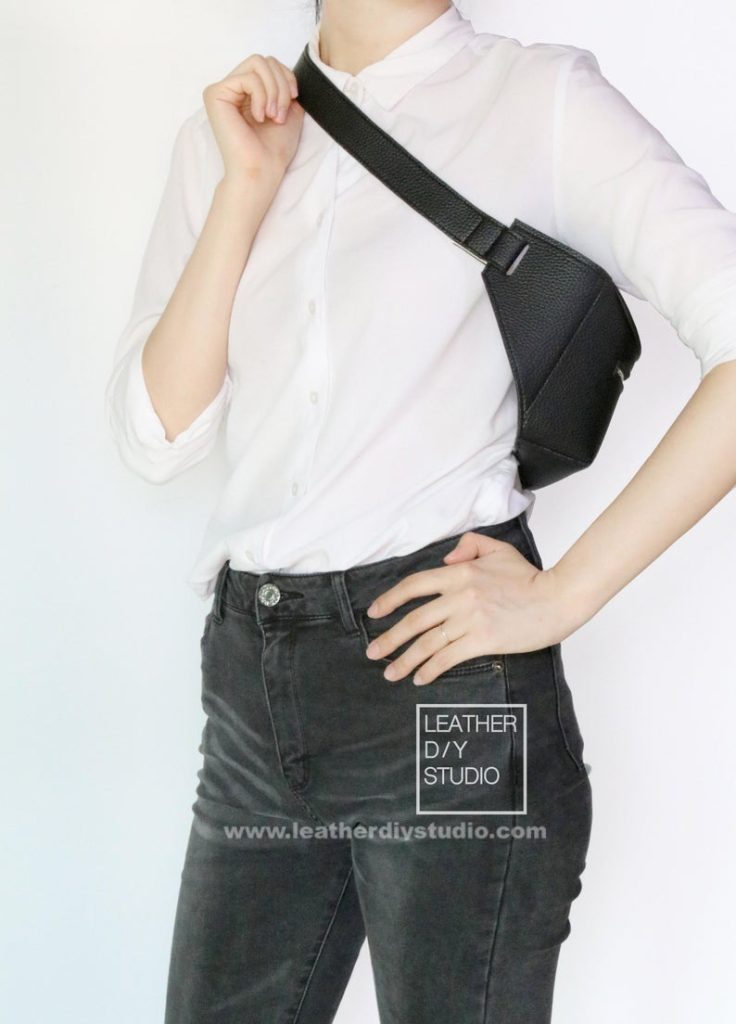 图片[2]-手工皮具图纸 胸挎包ls045-皮艺果手工皮具图纸