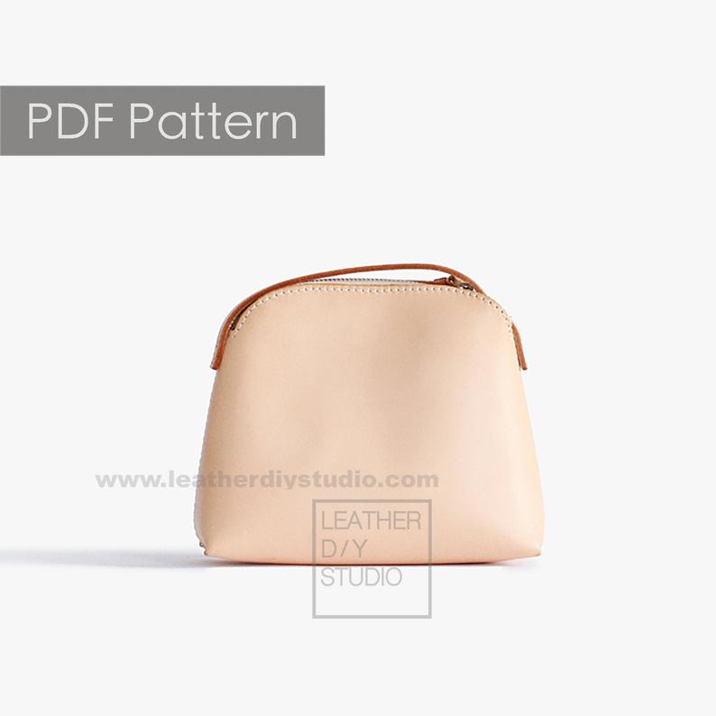 手工皮具图纸 贝壳包ls046-皮艺果手工皮具图纸