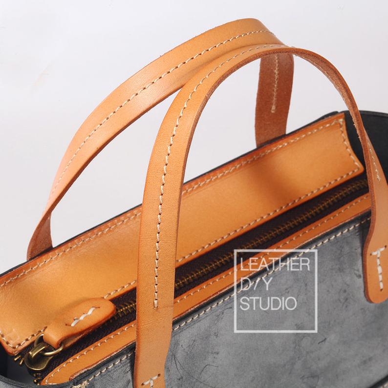 图片[3]-手工皮具图纸 手提包ls055-皮艺果手工皮具图纸