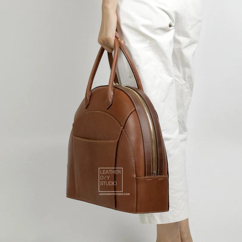 图片[2]-手工皮具图纸 贝壳包ls069-皮艺果手工皮具图纸