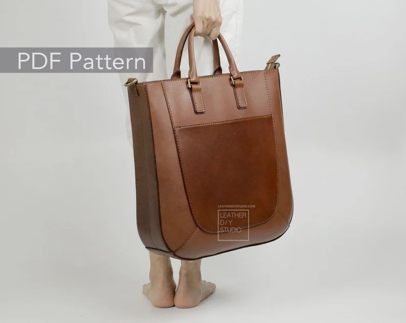 图片[2]-手工皮具图纸 托特包ls073-皮艺果手工皮具图纸