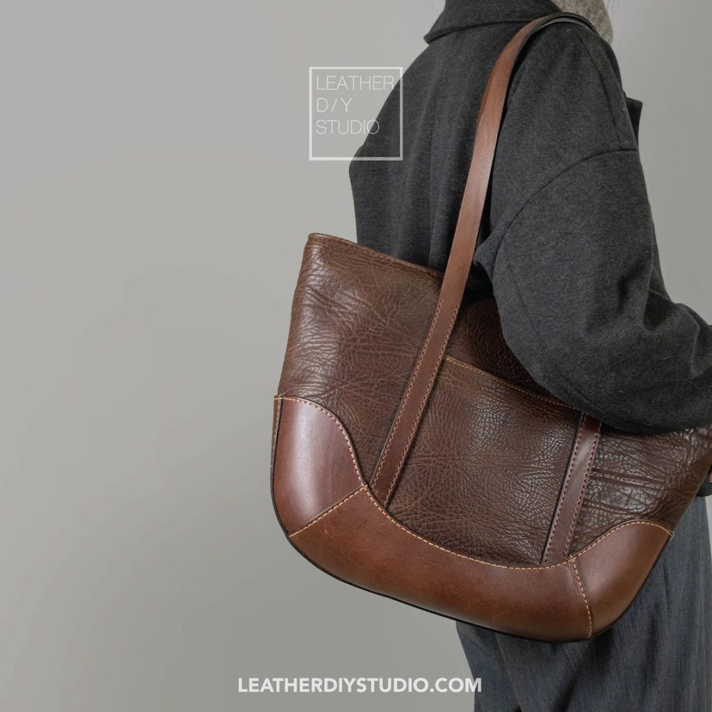 图片[1]-手工皮具图纸 托特包ls081-皮艺果手工皮具图纸