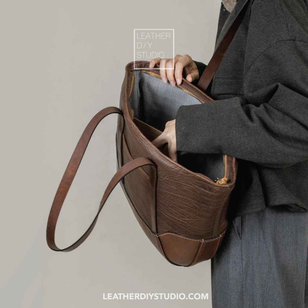 图片[3]-手工皮具图纸 托特包ls081-皮艺果手工皮具图纸