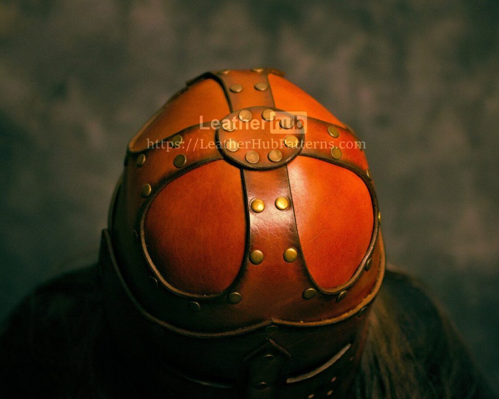 图片[2]-手工皮具图纸 骑士头盔lh002-皮艺果手工皮具图纸