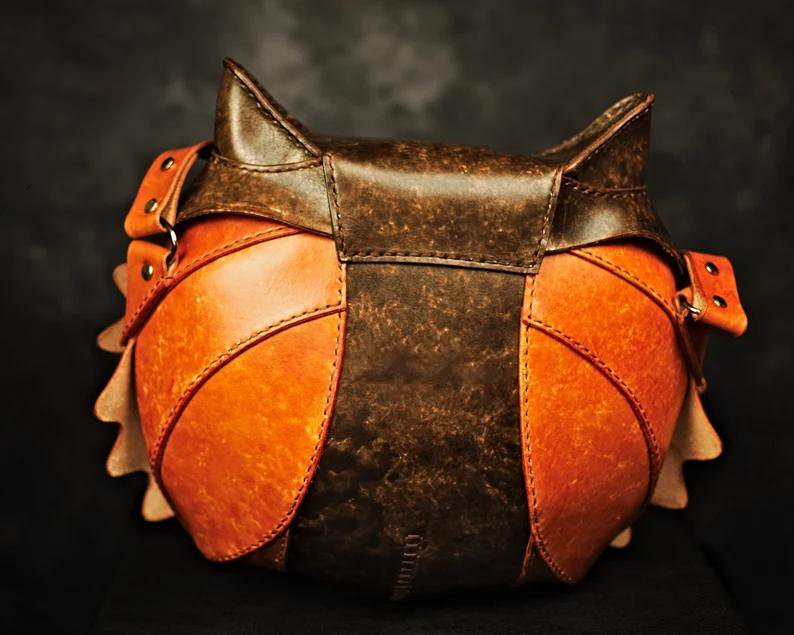 图片[3]-手工皮具图纸 猫头鹰包lh004-皮艺果手工皮具图纸