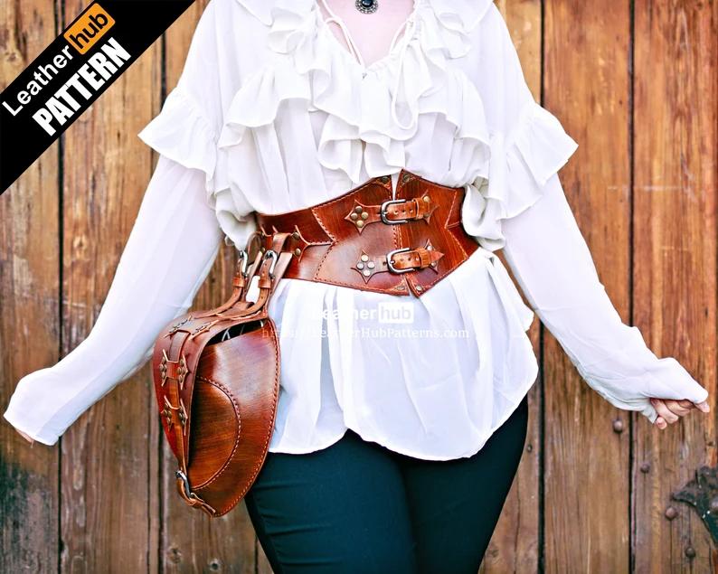 图片[2]-手工皮具图纸 臀包lh007-皮艺果手工皮具图纸