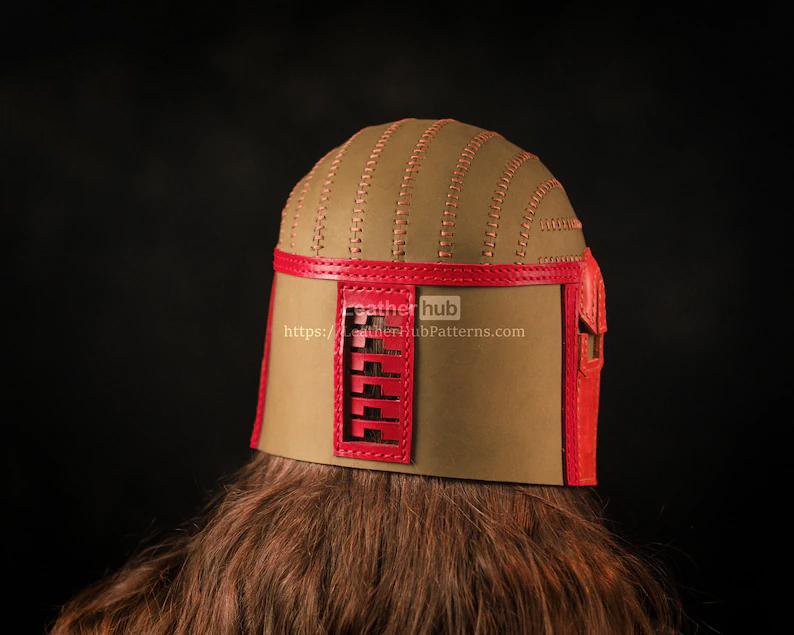 图片[2]-手工皮具图纸 头盔lh015-皮艺果手工皮具图纸