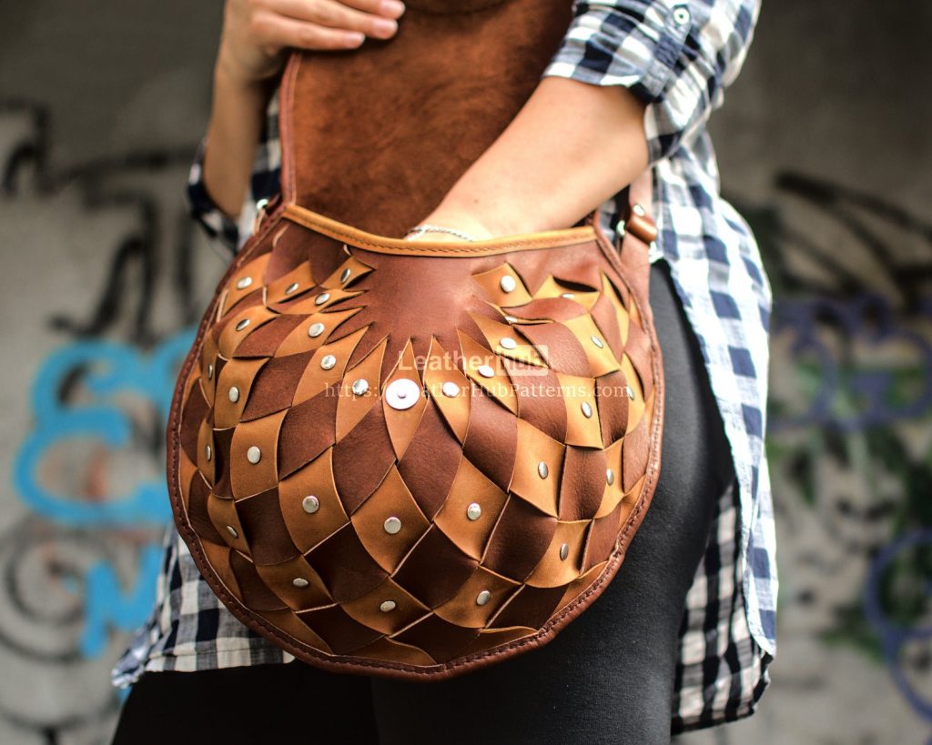 图片[3]-手工皮具图纸 编织包lh018-皮艺果手工皮具图纸