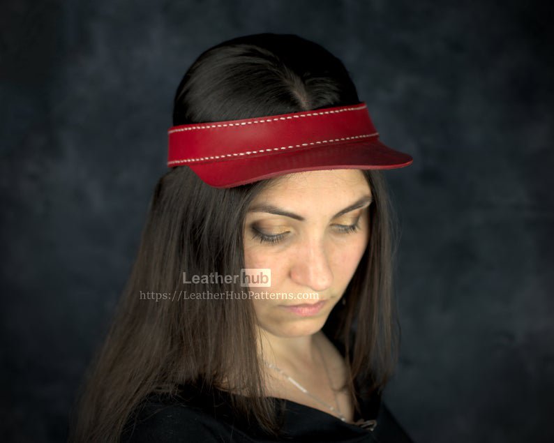 图片[2]-手工皮具图纸 遮阳帽lh020-皮艺果手工皮具图纸