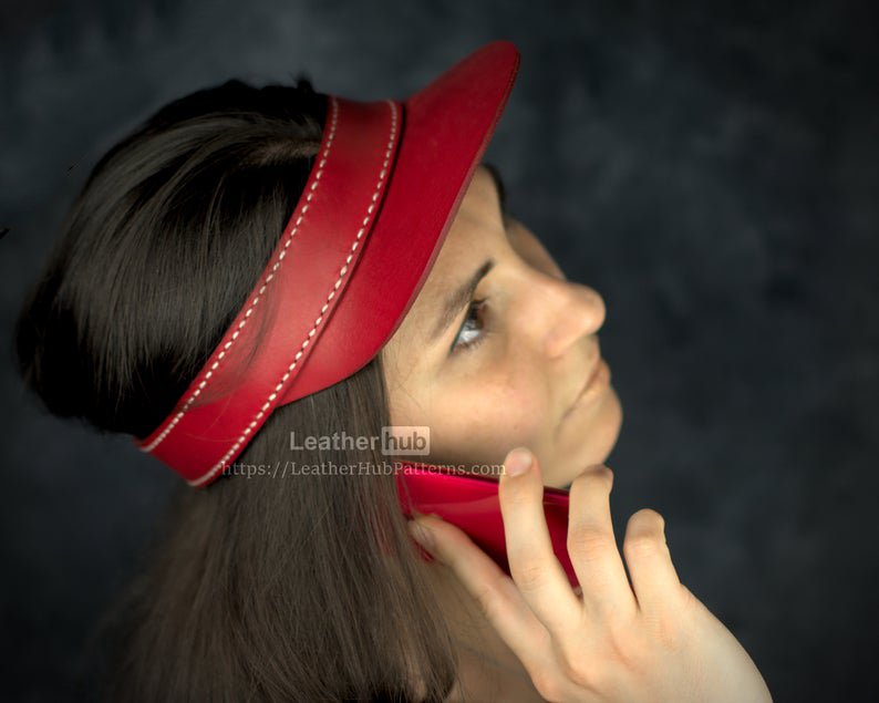 图片[3]-手工皮具图纸 遮阳帽lh020-皮艺果手工皮具图纸