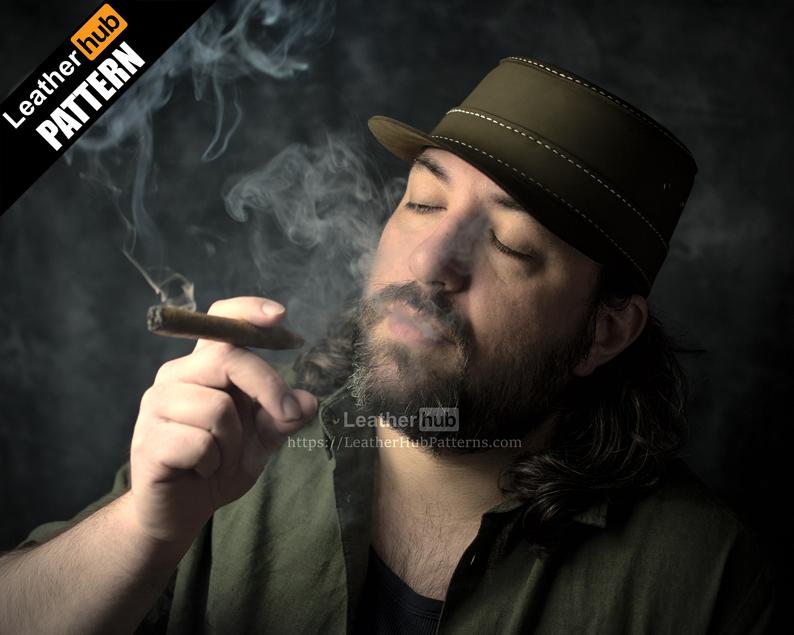 图片[3]-手工皮具图纸 帽子lh023-皮艺果手工皮具图纸