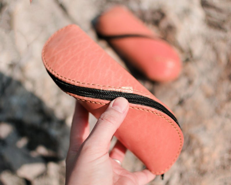 图片[2]-手工皮具图纸 眼镜盒lh026-皮艺果手工皮具图纸