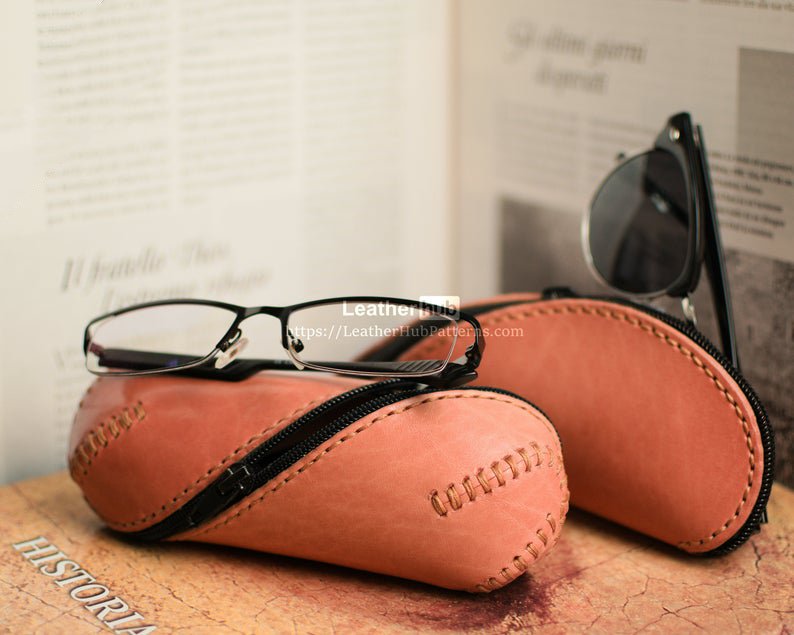 图片[3]-手工皮具图纸 眼镜盒lh026-皮艺果手工皮具图纸