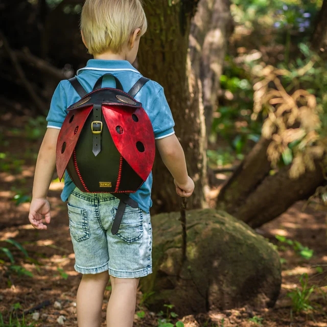 图片[2]-手工皮具图纸 瓢虫背包lh030-皮艺果手工皮具图纸