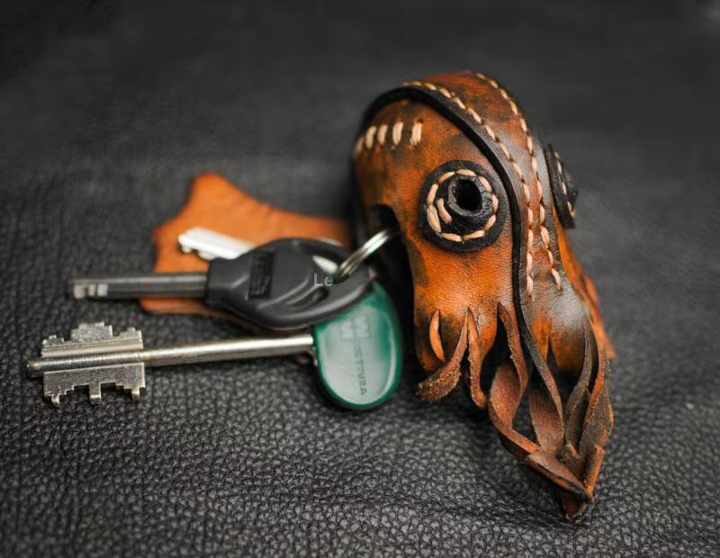 图片[2]-手工皮具图纸 章鱼挂件lh041-皮艺果手工皮具图纸