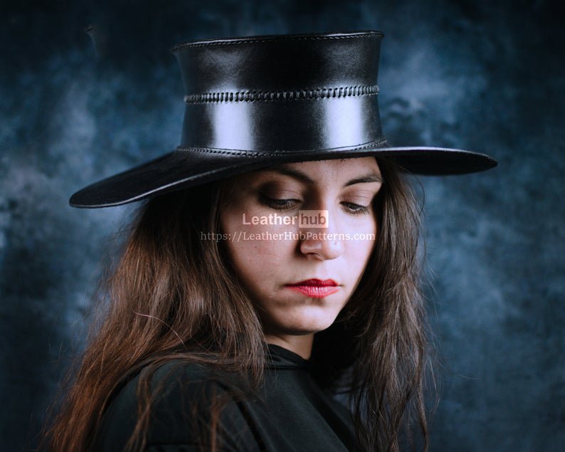 图片[3]-手工皮具图纸 帽子lh043-皮艺果手工皮具图纸