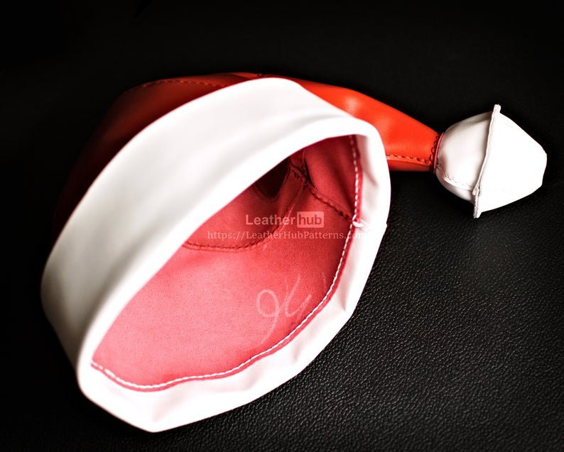 图片[2]-手工皮具图纸 圣诞帽lh049-皮艺果手工皮具图纸