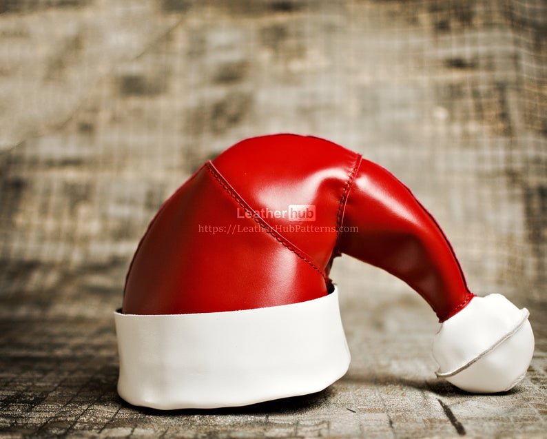 图片[3]-手工皮具图纸 圣诞帽lh049-皮艺果手工皮具图纸