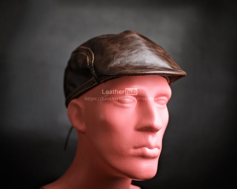 图片[3]-手工皮具图纸 鸭舌帽lh054-皮艺果手工皮具图纸