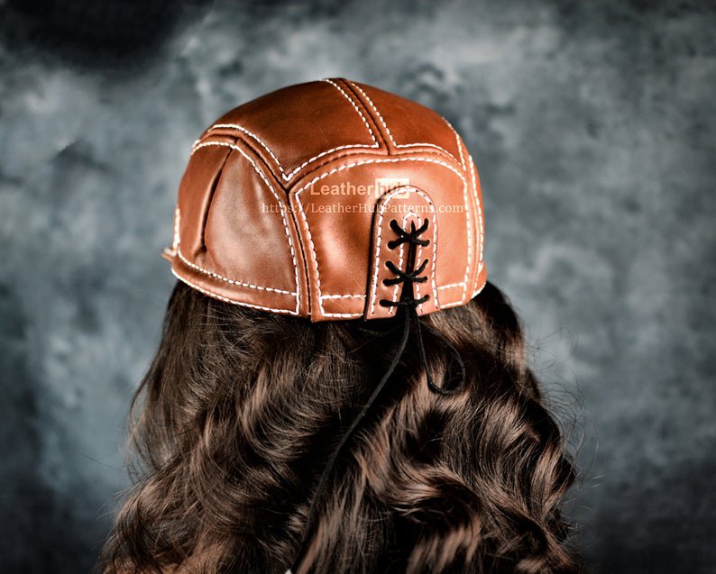 图片[2]-手工皮具图纸 鸭舌帽lh054-皮艺果手工皮具图纸