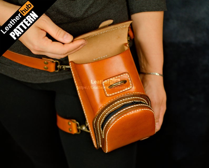 图片[2]-手工皮具图纸 腿包lh056-皮艺果手工皮具图纸