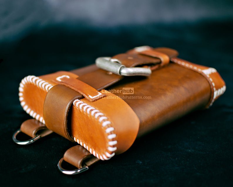 图片[2]-手工皮具图纸 腿包lh057-皮艺果手工皮具图纸