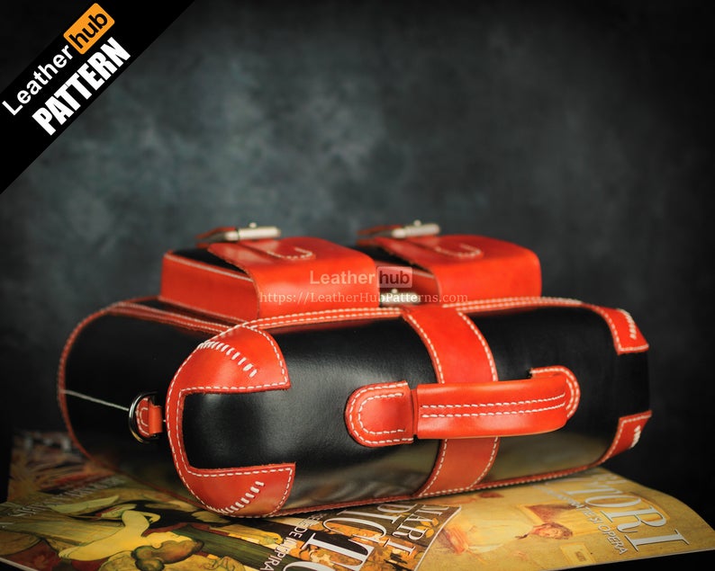 图片[3]-手工皮具图纸 手提包lh064-皮艺果手工皮具图纸