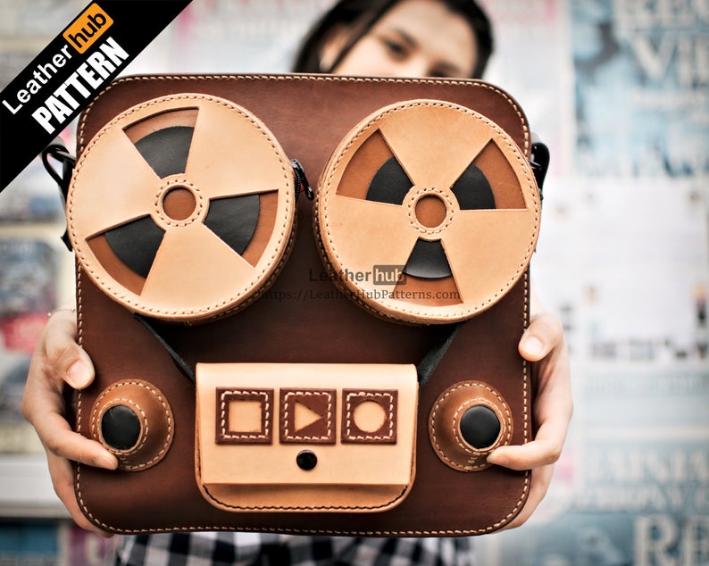 图片[3]-手工皮具图纸 音乐包lh067-皮艺果手工皮具图纸