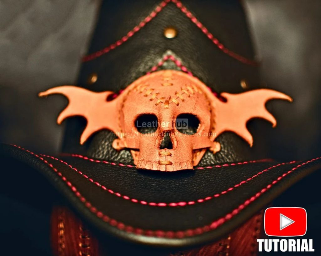 图片[2]-手工皮具图纸 海盗帽子lh078-皮艺果手工皮具图纸