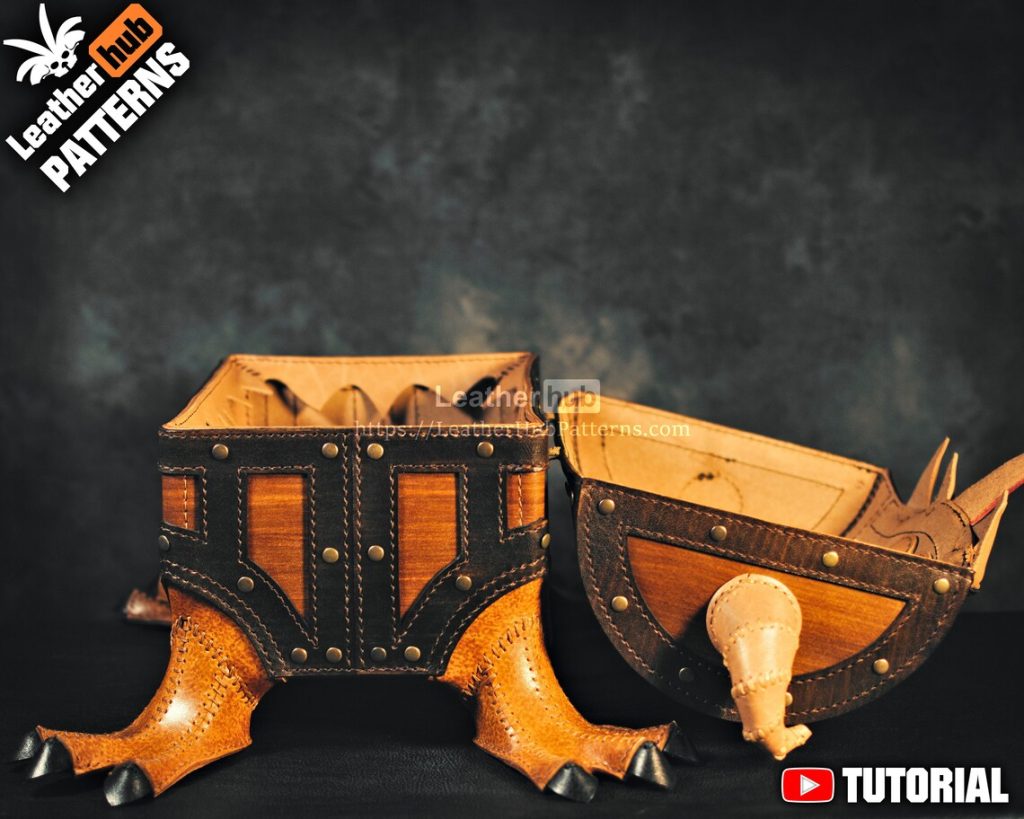 图片[2]-手工皮具图纸 妖怪箱子lh079-皮艺果手工皮具图纸