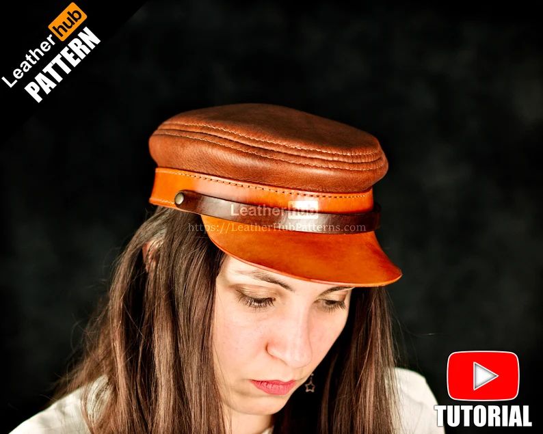 图片[3]-手工皮具图纸 帽子lh081-皮艺果手工皮具图纸