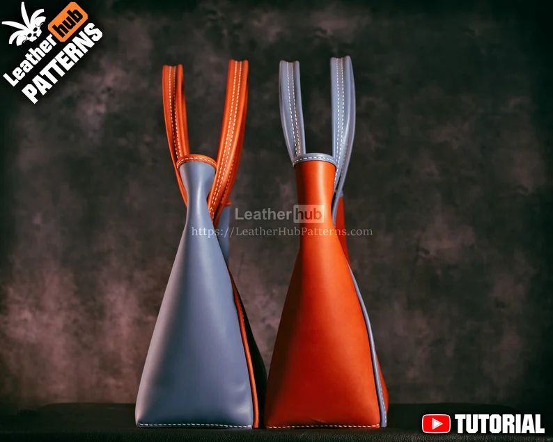 图片[2]-手工皮具图纸 托特包lh084-皮艺果手工皮具图纸