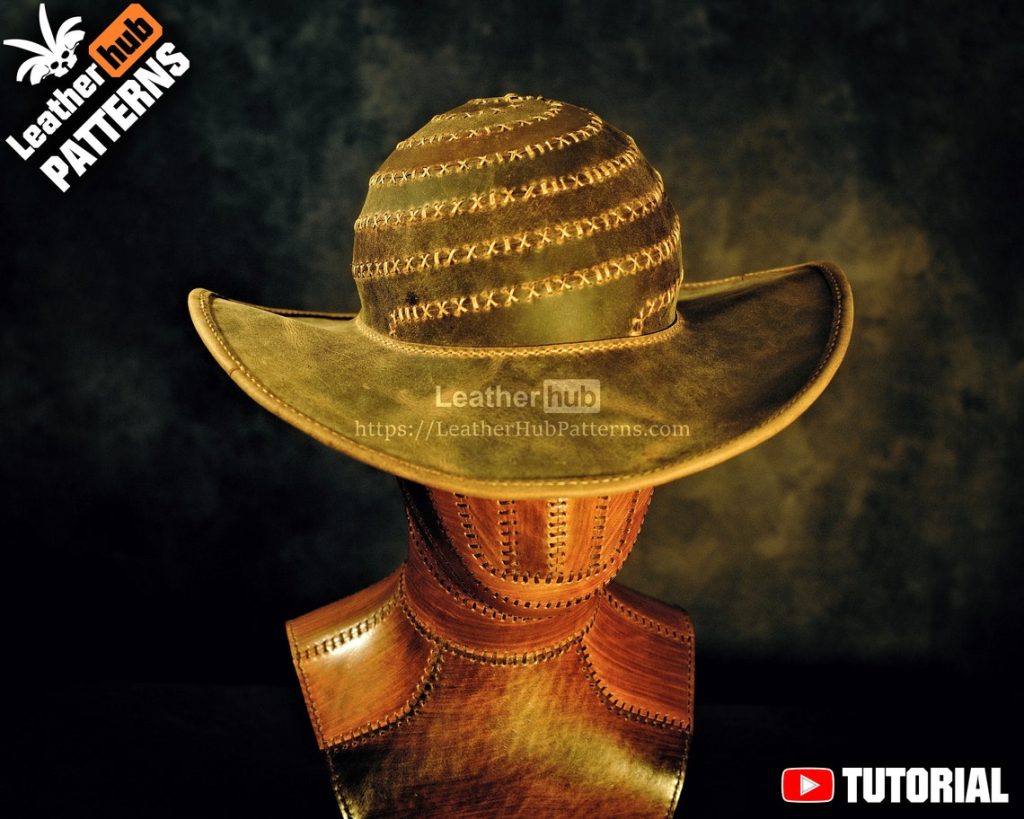 图片[3]-手工皮具图纸 帽子lh085-皮艺果手工皮具图纸