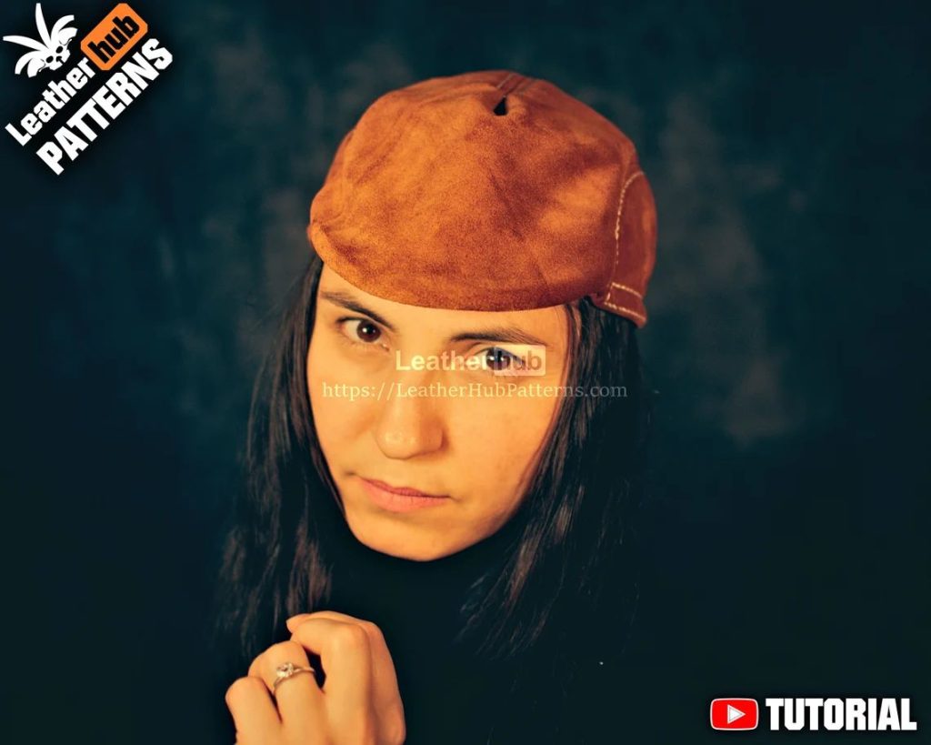 图片[1]-手工皮具图纸 帽子lh087-皮艺果手工皮具图纸