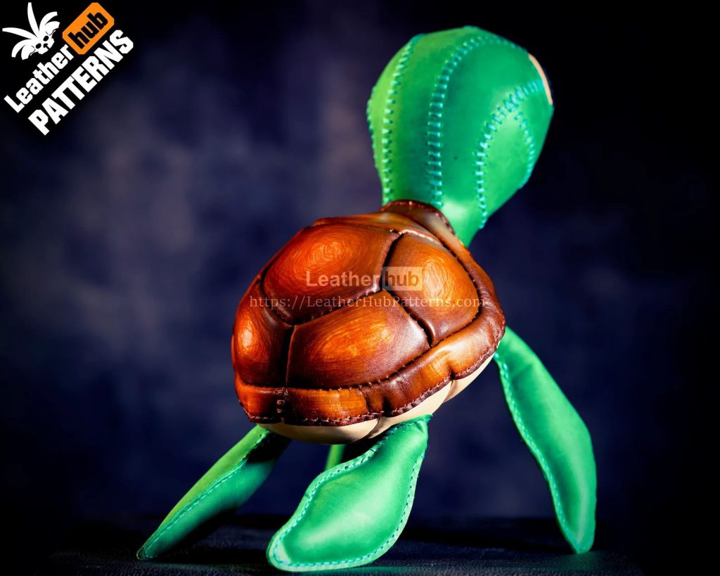 图片[1]-手工皮具图纸 乌龟玩偶lh090-皮艺果手工皮具图纸