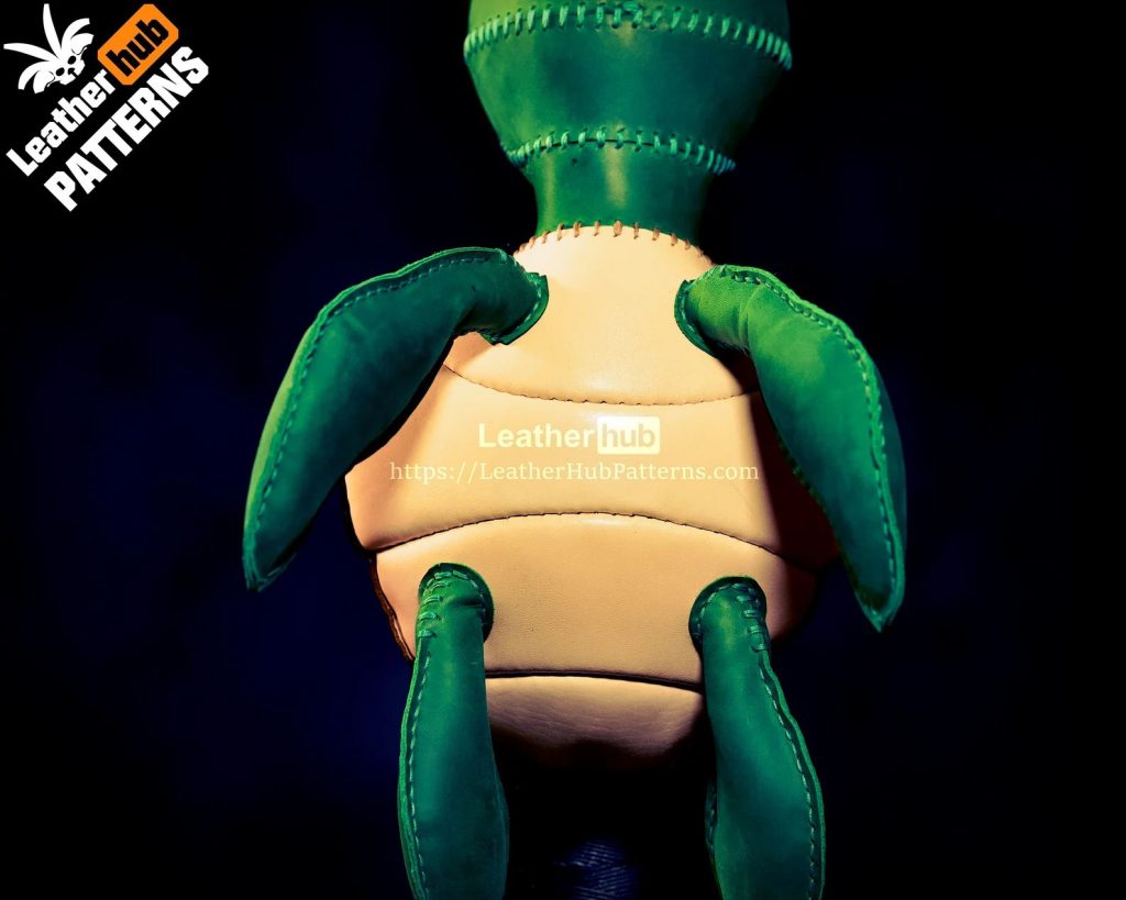 图片[3]-手工皮具图纸 乌龟玩偶lh090-皮艺果手工皮具图纸