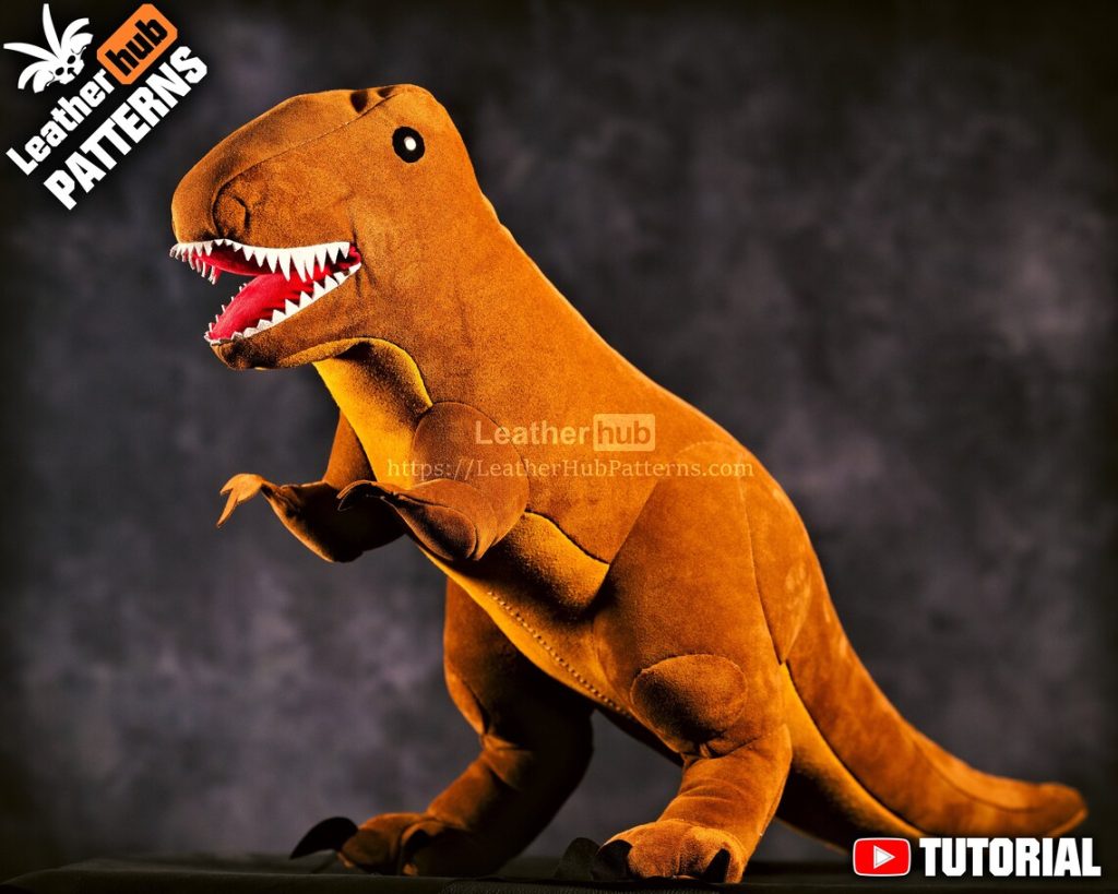 图片[1]-手工皮具图纸 恐龙玩偶lh092-皮艺果手工皮具图纸