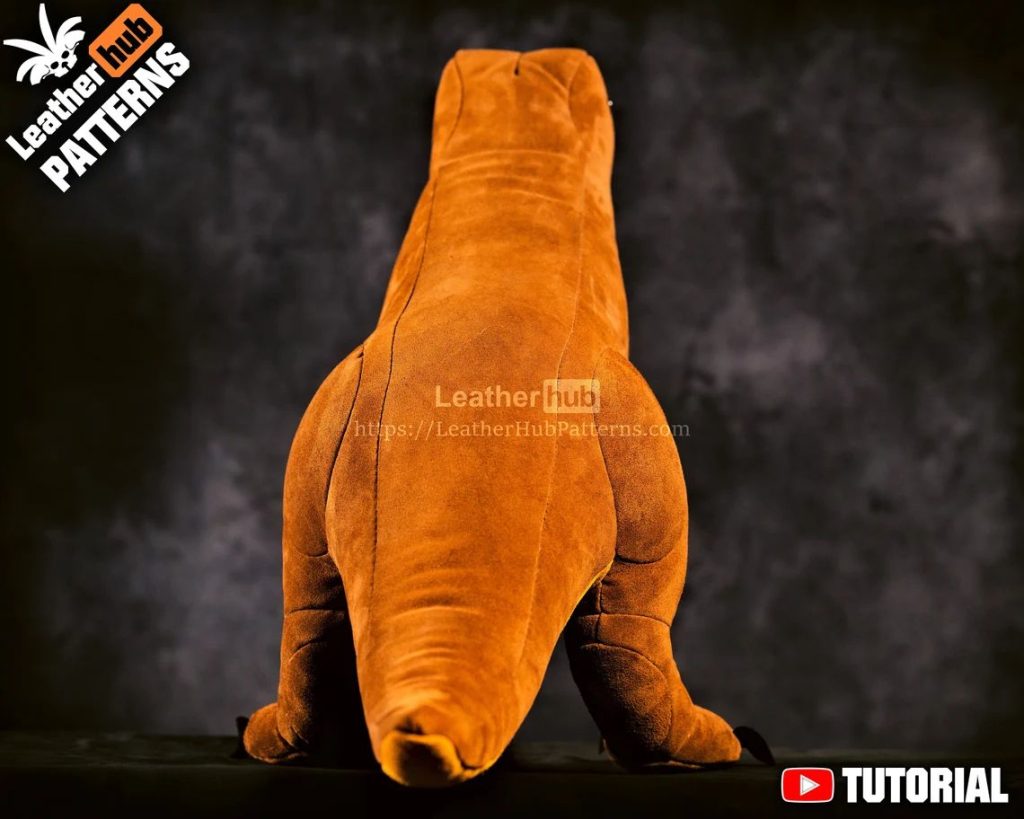 图片[2]-手工皮具图纸 恐龙玩偶lh092-皮艺果手工皮具图纸